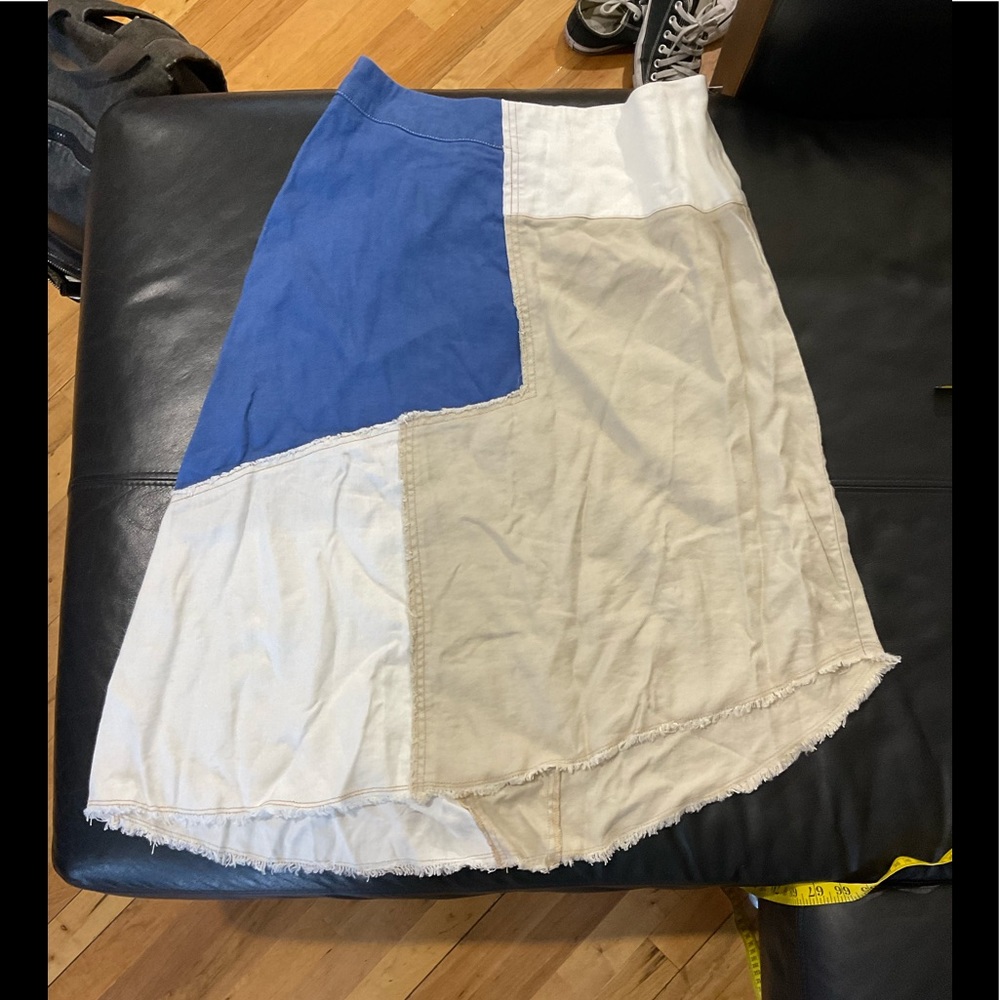 Anthropologie Holding Horses Patchwork Denim Skirt - Picture 5 of 13